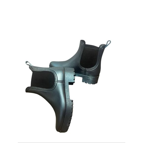 Jeffrey Campbell Metallic Blue Chunky Rainboots NWOB - Picture 6 of 7